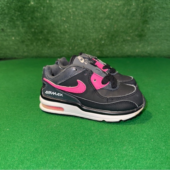 Nike Air Max Black Pink 443368-060 Toddler Baby Girl Size 8C - Picture 1 of 6